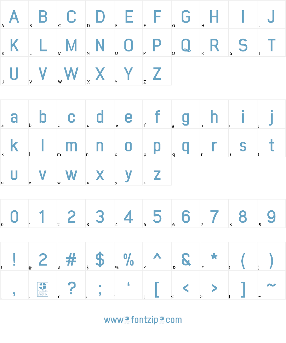 Early Times Demo Font Character